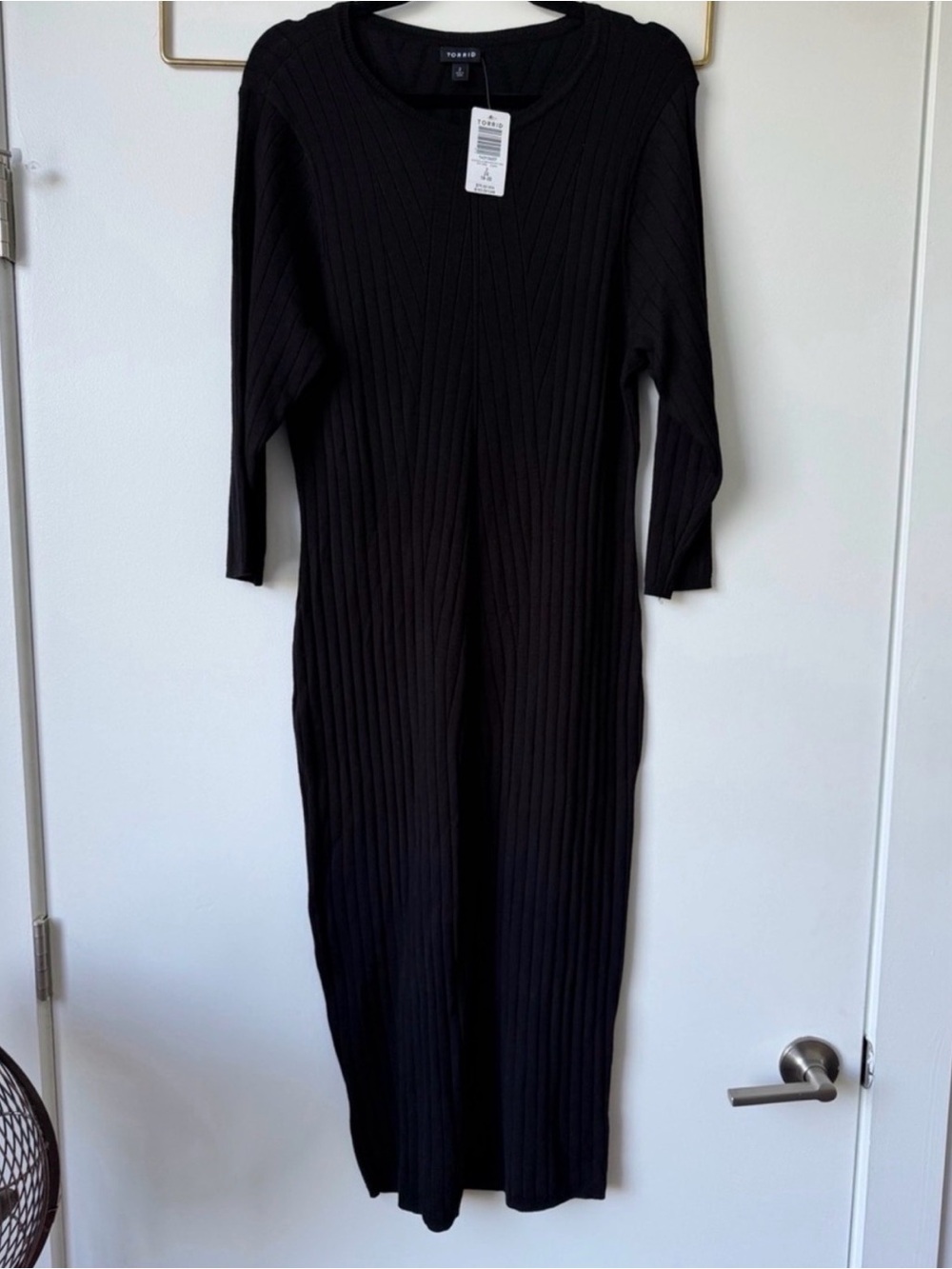 torrid Black Ribbed Midi Dress